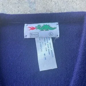 トップス 80's Sears Braggin' Dragon CARDIGAN VTG Vintage 80s sears dragon - Gem